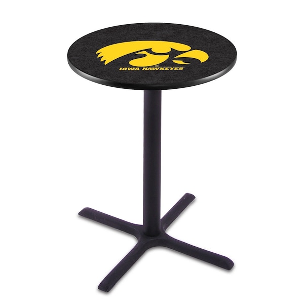 42" Blk Wrinkle Iowa Pub Table